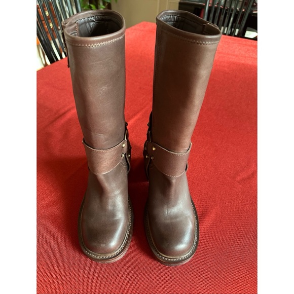 Aqua Women’s Buckled Block Heel Moto Boots, 37 - Picture 4 of 13